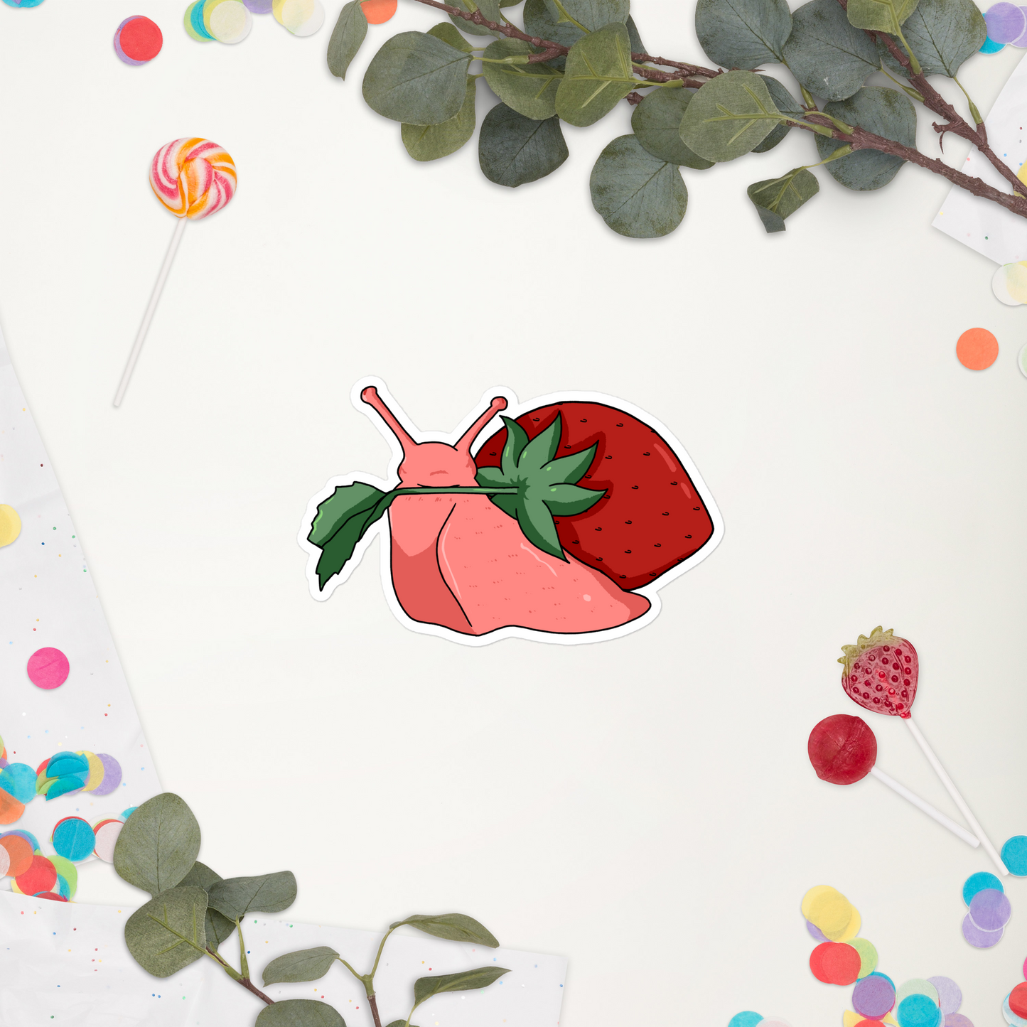 Kam Strawberry Snail Sticker