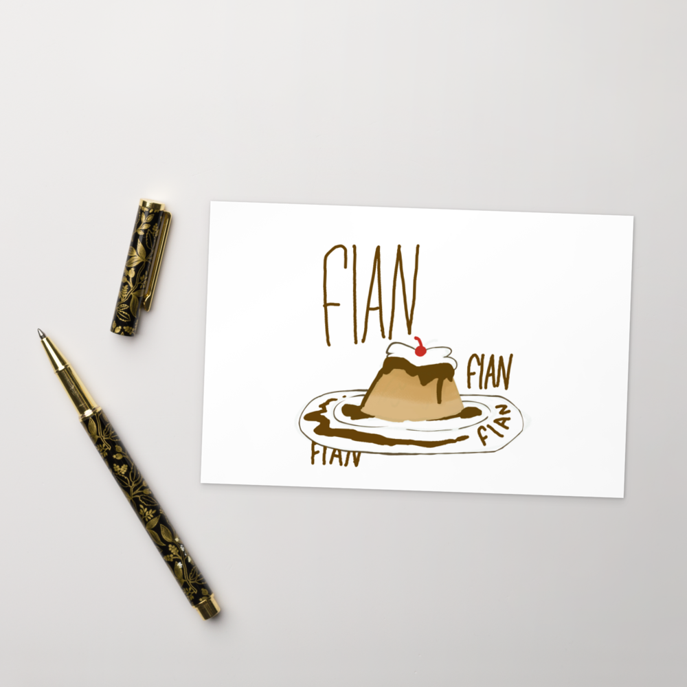 Happy Flan Postcard