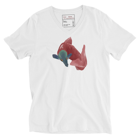 "Slammin' Salmon" Short Sleeve V-Neck T-Shirt
